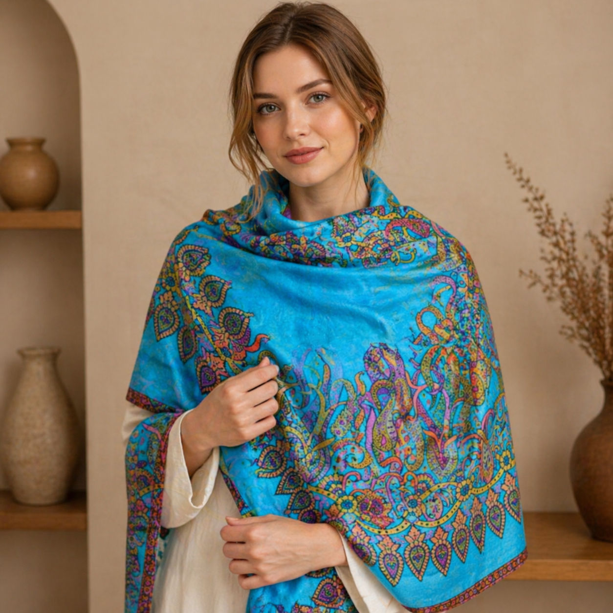 Blue Kani Daur Shawl